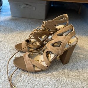 Sam Edelman Yardley suede leather sandal heels
